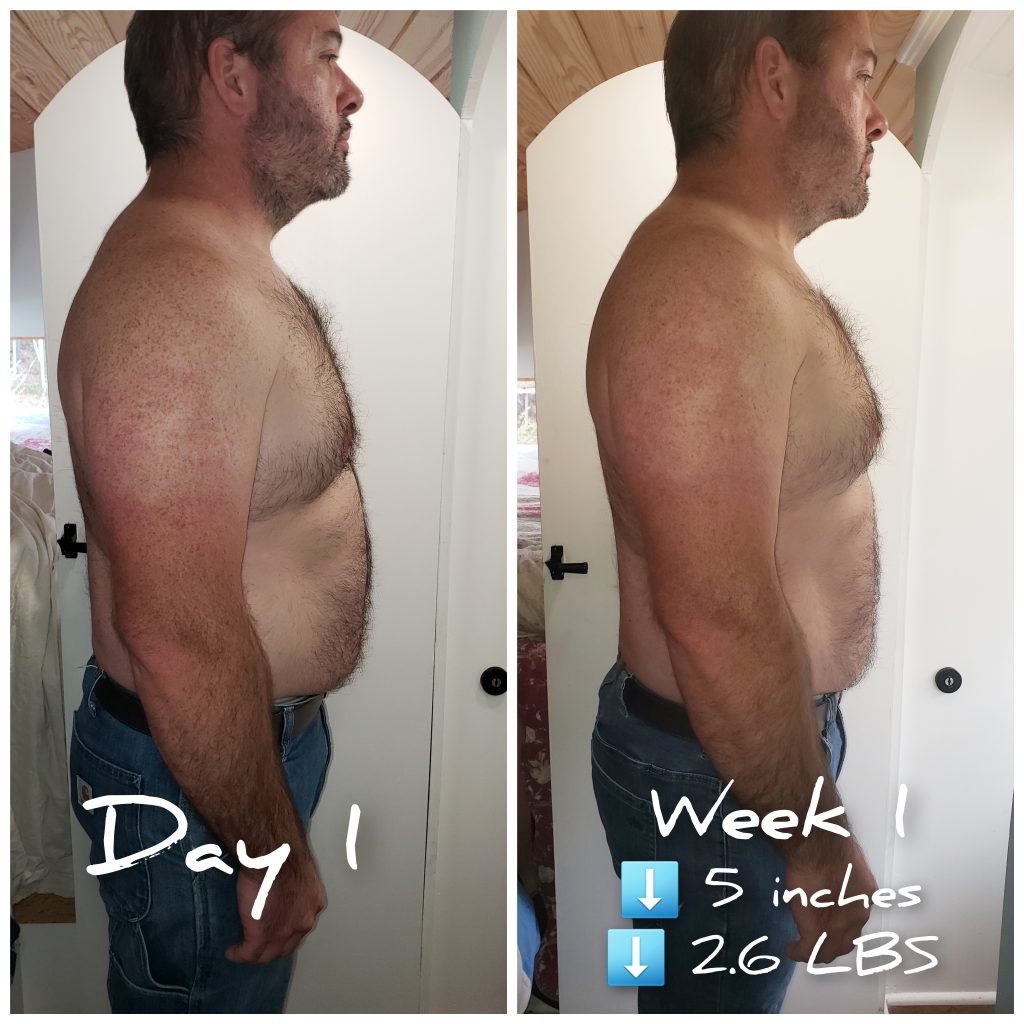 1 week weight loss results